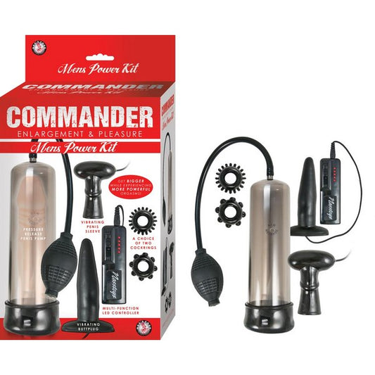 COMMANDER Mens Penis Pump With Power Kit - - Penis Pumps And Stretchers