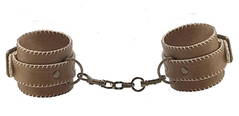 Shots Toys Durable Leather Ankle Restraints Premium Bondage Cuffs - - Cuffs and Restraints