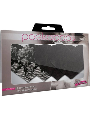 Xgen Products Satin And Lace Hearts Nipple Covers with Self Adhesive - Bras and Bra Sets