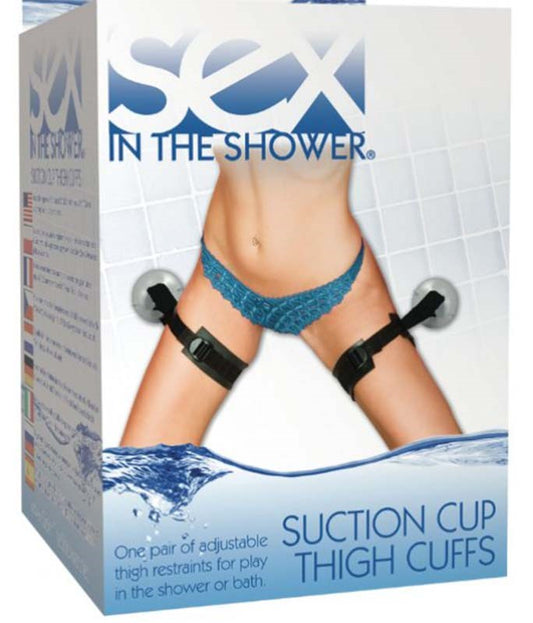 Sportsheets Sex In The Shower Thigh Cuffs With Suction Cups Waterproof - - Cuffs and Restraints