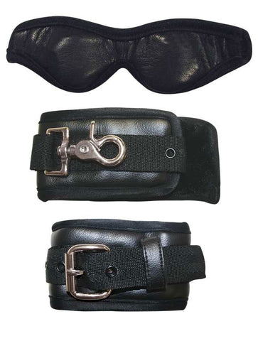 Sportsheets Luxurious Bondage Kit Sensual Cuffs and Blindfold Set Quick Release - Bondage Kits