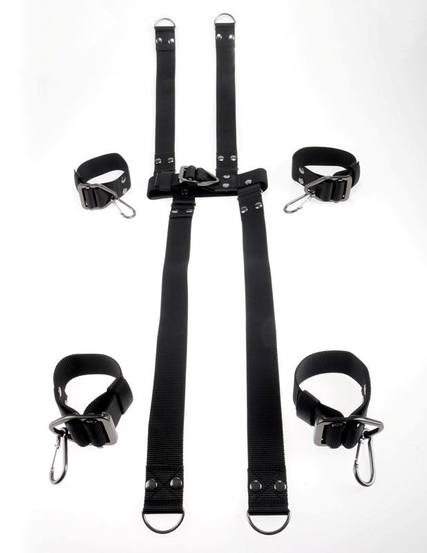 Pipedream Sir Richards Command BDSM Hogtie and Collar Set Military Grade - Cuffs and Restraints