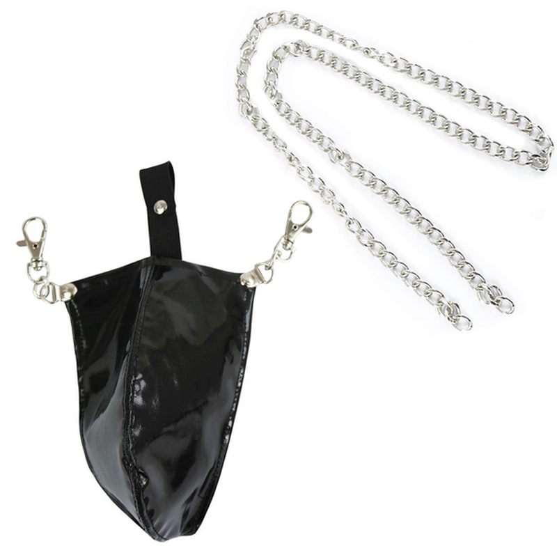 BDStyle Strict Leather Chain JockStrap Premium Fetish Underwear - His Fetish