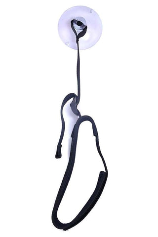 Sportsheets Suction Cup Collar Premium PU Leather Restraint with Suction Cup - Collars and Leads