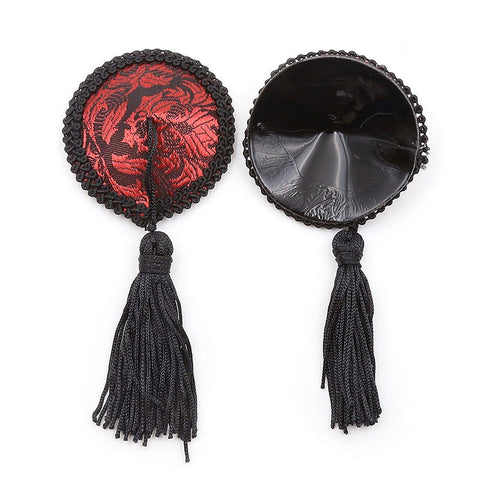 Ella Bidoe Tassled Flower Nipple Pasties with Decorative Tassels - Bras and Bra Sets