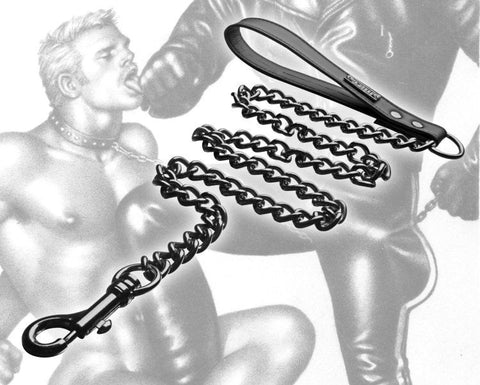 XR Brands Tom of Finland Bondage Collar and Leash Premium Control Set - Collars and Leads