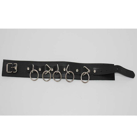 Hells Couture Luxurious BDSM Leather Collar Premium O Ring Restraint - Collars and Leads
