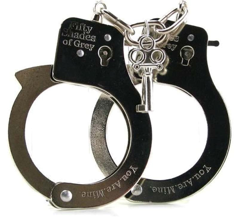 Love Honey You Are Mine Metal Handcuffs - - Cuffs and Restraints