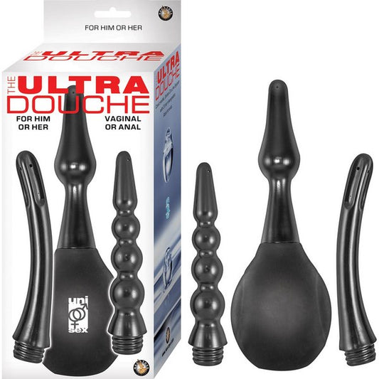 The Ultra Douche Plug With Smooth & Beaded Attachments - - Enemas and Douches