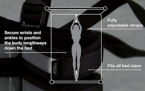 Love Honey Control Freak Under the Bed Stretcher with Faux Fur Cuffs - Sex Furniture