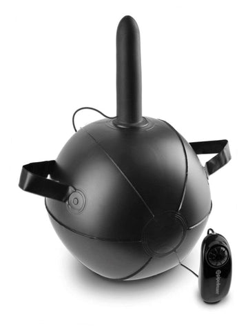 Pipedream Products King Cock Vibrating Mini Sex Ball with 6 Inch Dildo Flesh - Sex Machines