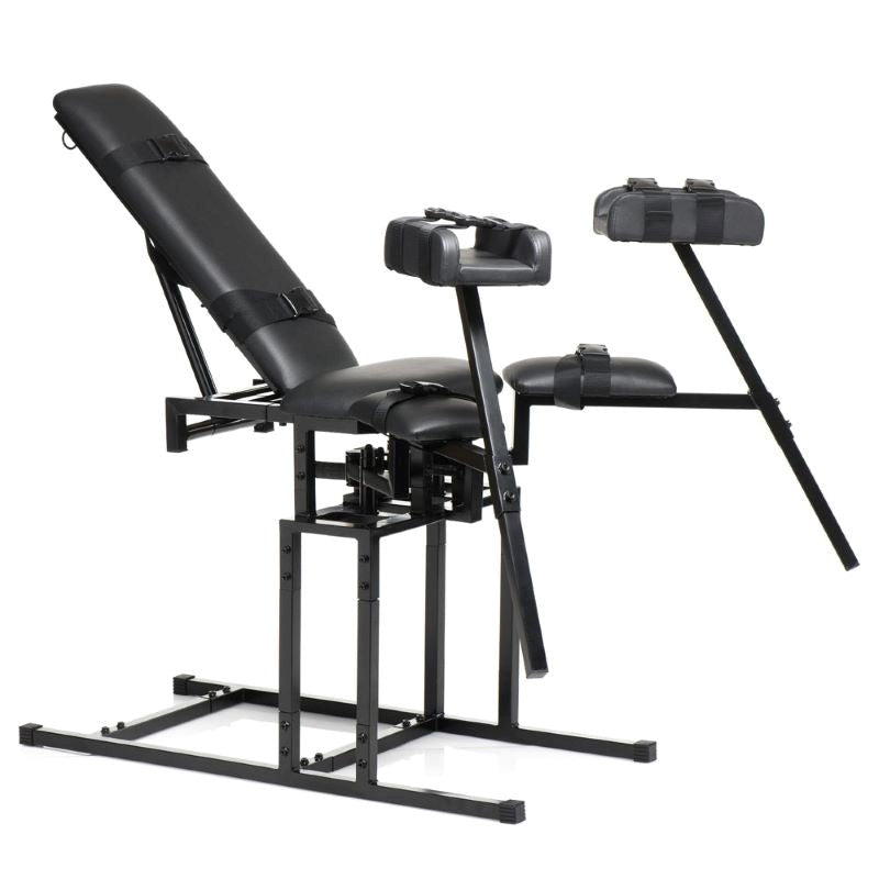 XR Brands Master Series Leg Spreader Obedience Chair BDSM Bondage Furniture - - Sex Furniture