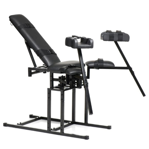 XR Brands Master Series Leg Spreader Obedience Chair BDSM Bondage Furniture - Sex Furniture