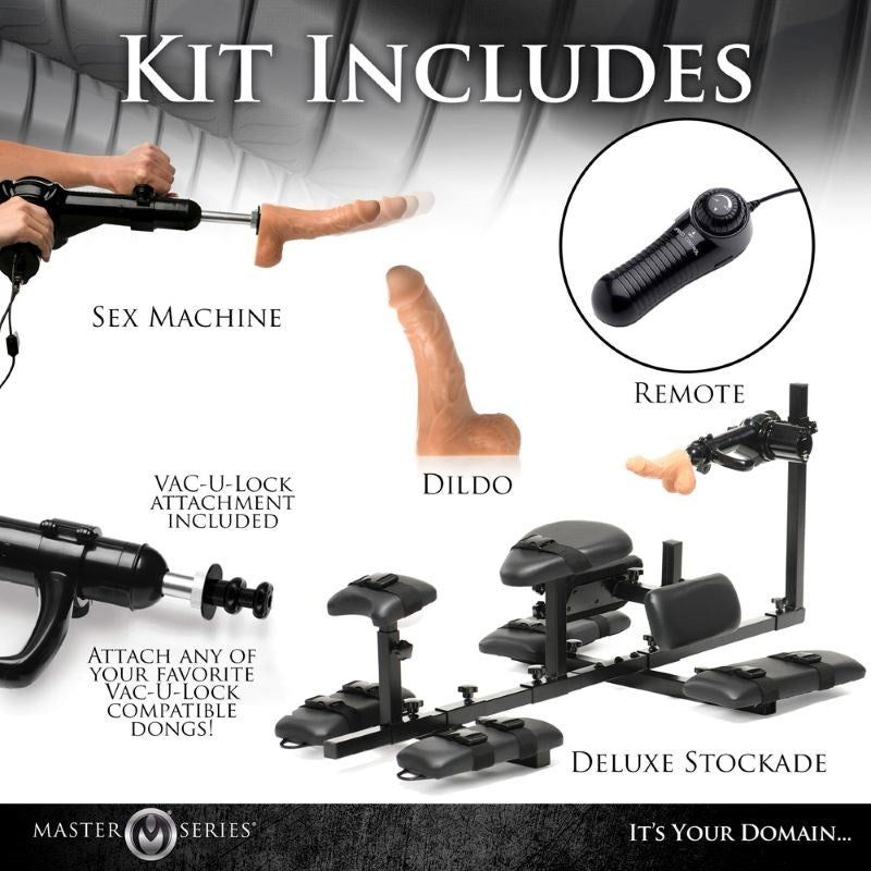 XR Brands Master Series Subversion Stockade Automated BDSM Pleasure Machine - - Sex Machines