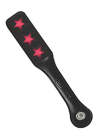 Sportsheets 12 Inch Leather Stars Impression Paddle High Quality Leather - Paddles And Slappers