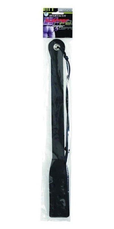 Spartacus Enterprises 18 Inch Long Black Leather Slapper with Steel Core - - Paddles And Slappers