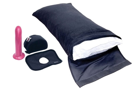 Sportsheets 5 Piece Vibrating Position Pillowcase Set with Silicone Dildo - Sex Furniture