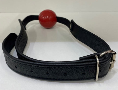 Hells Couture Amour Etrange Leather Ball Gag Premium Quality BDSM - Bondage Gags and Bits