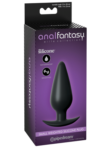 Pipedream Products Anal Fantasy Elite Small Weighted Silicone Anal Plug - Butt Plugs