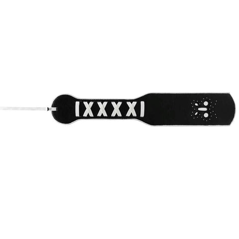 Shots Toys Bad Romance Leather Paddle with Stitching BDSM Impact Play - Paddles And Slappers