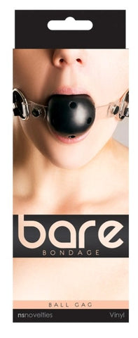 NS Novelties Bare Bondage Ball Gag Transparent Design - Bondage Gags and Bits