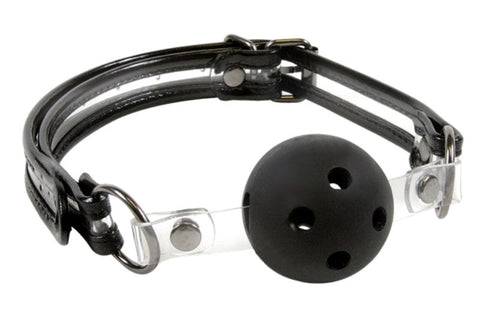 NS Novelties Bare Bondage Ball Gag Transparent Design - Bondage Gags and Bits