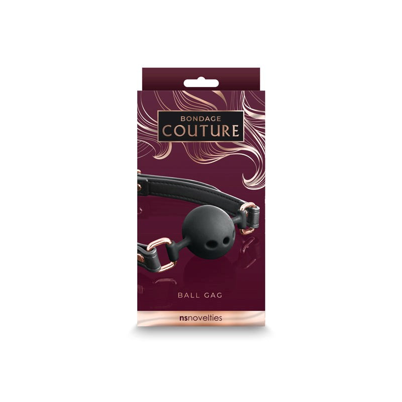 NS Novelties Bondage Couture Ball Gag Premium BDSM Restraint - Bondage Gags and Bits