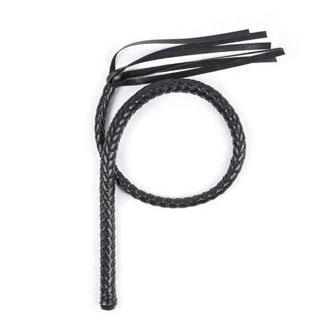BDStyle Bondage Whip Premium Faux Leather Multi Tail Impact Play Whip - Ticklers