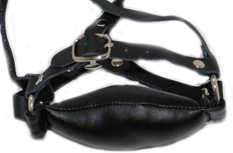 Hells Couture Bound for Pleasure Bit Gag Leather BDSM Control - Bondage Gags and Bits