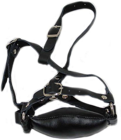 Hells Couture Bound for Pleasure Bit Gag Leather BDSM Control - Bondage Gags and Bits
