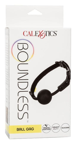California Exotics Boundless Ball Gag with Silicone Ball and Vegan Leather - Bondage Gags and Bits