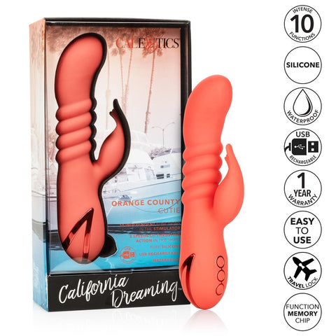 California Exotics California Dreaming Orange County Cutie Rabbit Vibrator - Rabbit Vibrators