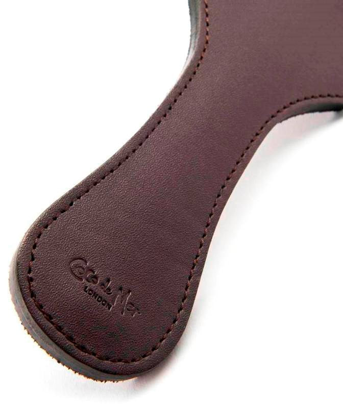 Coco de Mer Brown Leather Paddle Dual Texture Impact Play - - Paddles And Slappers
