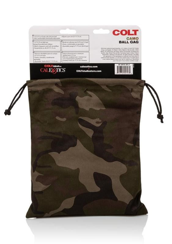 California Exotics Colt Camo Ball Gag Premium Restraint with Silicone - - Bondage Gags and Bits