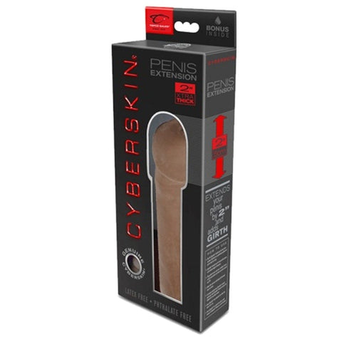 Topco CyberSkin 2 Inch Xtra Thick Transformer Penis Extension Length Girth - Penis Sleeves and Extenders