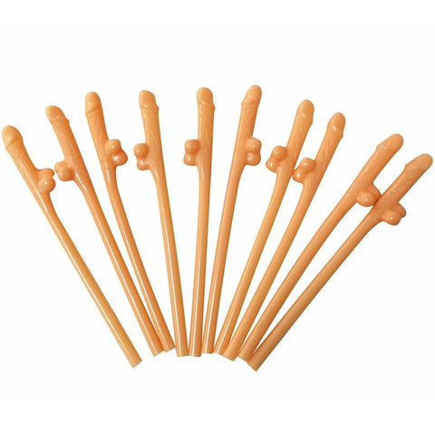 Seven Creations Dicky Sipping Bachelorette Party Straws (10 pack) Fun Party - Bachelorette and Bucks