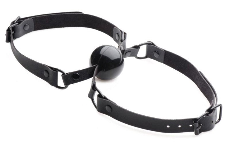 XR Brands Doppleganger Silicone Double Mouth Gag Dual BDSM Restraint - - Bondage Gags and Bits