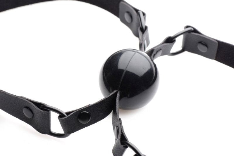 XR Brands Doppleganger Silicone Double Mouth Gag Dual BDSM Restraint - - Bondage Gags and Bits