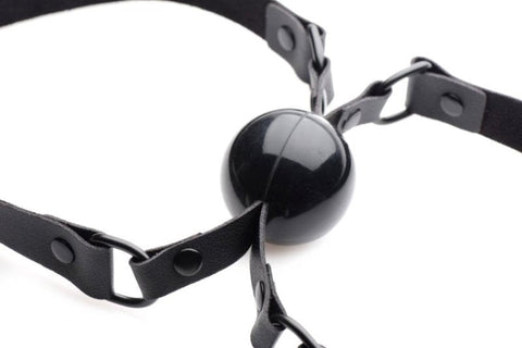 XR Brands Doppleganger Silicone Double Mouth Gag Dual BDSM Restraint - Bondage Gags and Bits