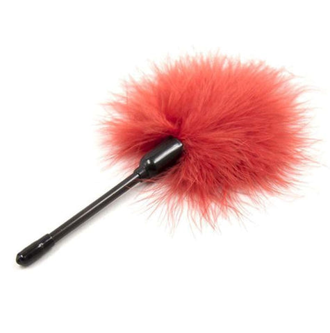 BDStyle Downy Fetish Play Tickler Black Red Feather BDSM Sex Toy - Ticklers