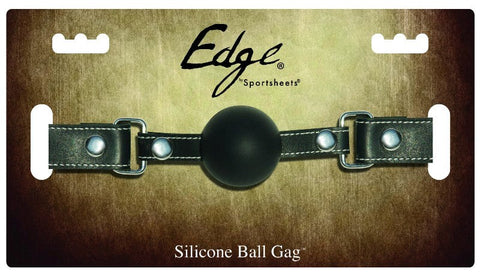 Sportsheets Edge Silicone Ball Gag with Lockable Buckle Closure - Bondage Gags and Bits