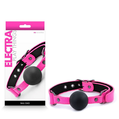 NS Novelties Electra Ball BDSM Play Mouth Gag Silicone Restraint - Bondage Gags and Bits