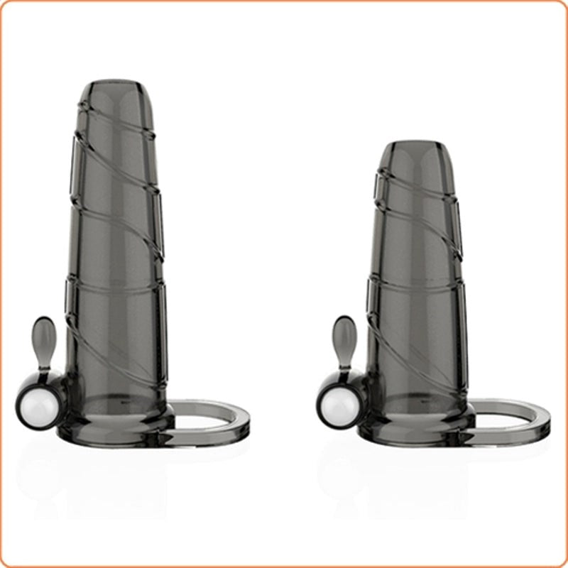 BDStyle EVE Vibration Crystal Penis Sleeve with Crystal Texture Vibration - - Penis Sleeves and Extenders