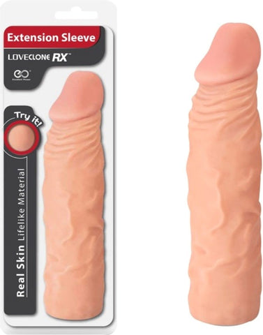 NANMA Corporation Excellent Power Loveclone RX Extension Sleeve Real Skin - Penis Sleeves and Extenders