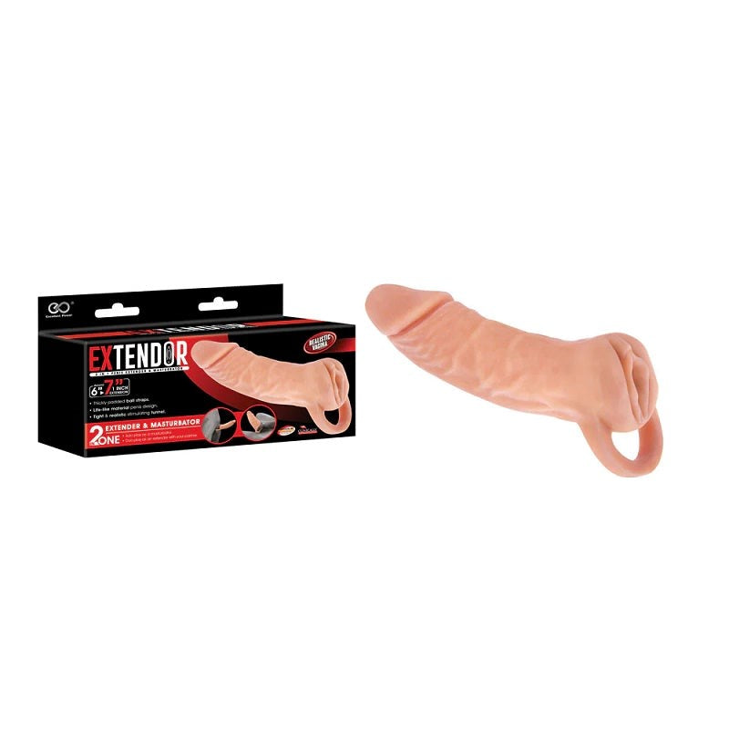 NANMA Corporation Extendor 2 in 1 Penis Extender & Masturbator with Length Extension - - Penis Sleeves and Extenders