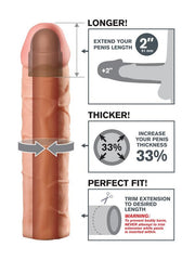 Fantasy X-tensions Perfect 2 inch Penis Extension - - Pumps, Extenders and Sleeves