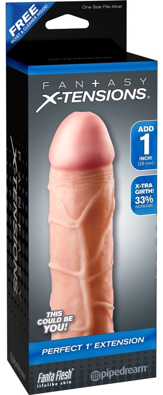 Pipedream Products Fantasy X Tensions Perfect Penis Extension Flesh - - Penis Sleeves and Extenders