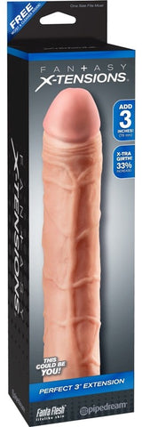Pipedream Products Fantasy X Tensions Perfect Penis Extension Flesh - Penis Sleeves and Extenders
