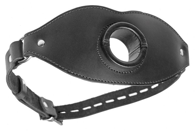 XR Brands Feeder Locking Open Mouth Gag with Locking Buckle - - Bondage Gags and Bits
