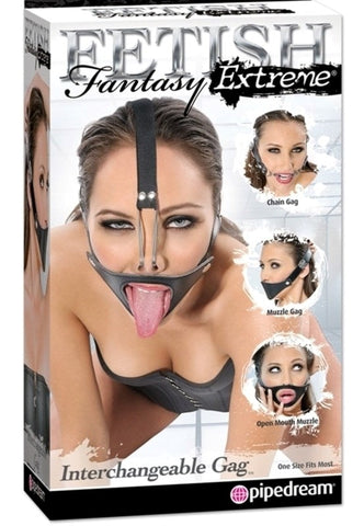 Pipedream Products Fetish Fantasy Extreme Interchangeable Bondage Gag System - Bondage Gags and Bits
